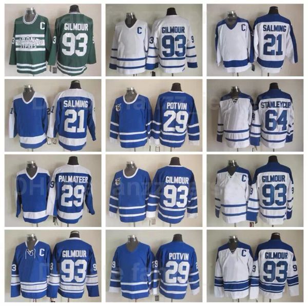 retro arenas ice hockey 93 doug gilmour jersey vintage classic mike palmateer 29 felix potvin 21 borje salming 64 stanleycup 27 darryl sittl, Black;red
retro arenas ice hockey 93 doug gilmour jersey vintage classic mike palmateer 29 felix potvin 21 borje salming 64 stanleycup 27 darryl sittl, Black;red