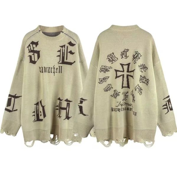 sweater man for woman knit round neck hole autumn winter womens retro fashion letter long sleeve clothes pullover oversized top, White;black
sweater man for woman knit round neck hole autumn winter womens retro fashion letter long sleeve clothes pullover oversized top, White;black