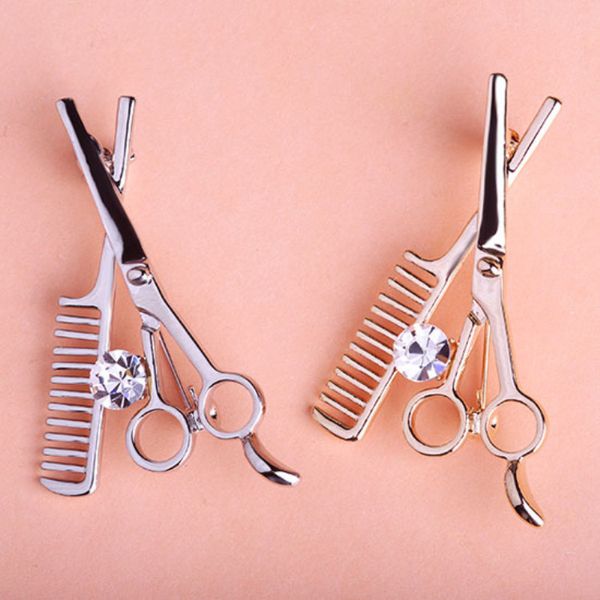 creative gold silver scissors comb brooches for men women buckle suit collar pin fashion jewelry wholesale, Gray
creative gold silver scissors comb brooches for men women buckle suit collar pin fashion jewelry wholesale, Gray