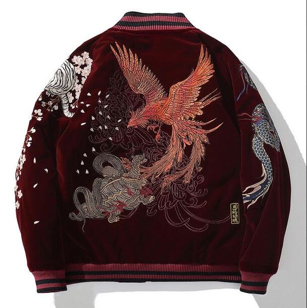 men's jackets autumn and winter new yokosuka heavy dragon embroidered jacket fashionable men coat cotton coat four god beast white tige, Black;brown
men's jackets autumn and winter new yokosuka heavy dragon embroidered jacket fashionable men coat cotton coat four god beast white tige, Black;brown