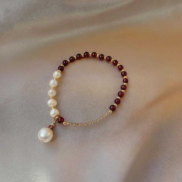 beaded strands trendy natural freshwater baroque pearls winered garnet stone crystal beads strand bracelets for women fashion jewelry ybr299, Black
beaded strands trendy natural freshwater baroque pearls winered garnet stone crystal beads strand bracelets for women fashion jewelry ybr299, Black