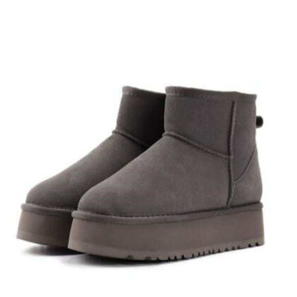 new arrival classic mini platform boots designer women men snow boots real leather thick bottom brown slip-on australia australian booties w, Black
new arrival classic mini platform boots designer women men snow boots real leather thick bottom brown slip-on australia australian booties w, Black