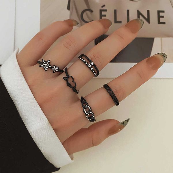 cluster rings kisswife new black paint coating rigns set for women pentagram heart geometric crystal finger ring fashion jewelry gifts l2210, Golden;silver
cluster rings kisswife new black paint coating rigns set for women pentagram heart geometric crystal finger ring fashion jewelry gifts l2210, Golden;silver