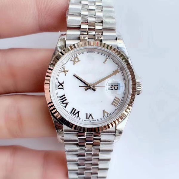 with original box papers high-quality watch new version 18k white diamond bezel 36mm 41mm dial automatic fashion men's watch wristwatch, Slivery;brown
with original box papers high-quality watch new version 18k white diamond bezel 36mm 41mm dial automatic fashion men's watch wristwatch, Slivery;brown