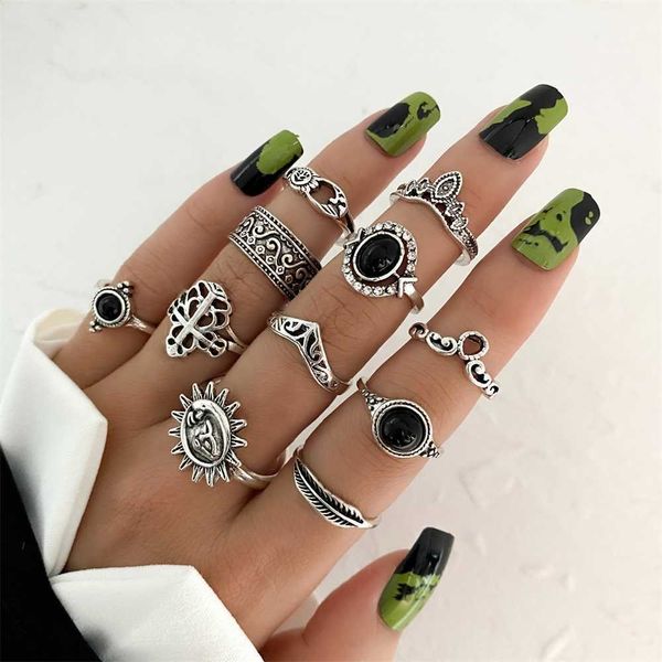 cluster rings kisswife punk set for women stranger things silver color sun crown finger gothic angel charm jewelry party new l221011, Golden;silver
cluster rings kisswife punk set for women stranger things silver color sun crown finger gothic angel charm jewelry party new l221011, Golden;silver