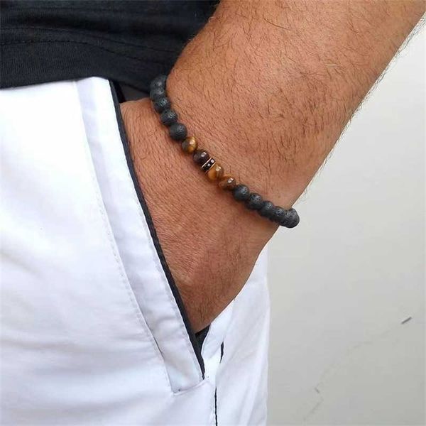 beaded strands classic round men bracelet fashion 6mm strand lava tiger eye bead bracelet for men handmade jewelry gift l221012, Black
beaded strands classic round men bracelet fashion 6mm strand lava tiger eye bead bracelet for men handmade jewelry gift l221012, Black
