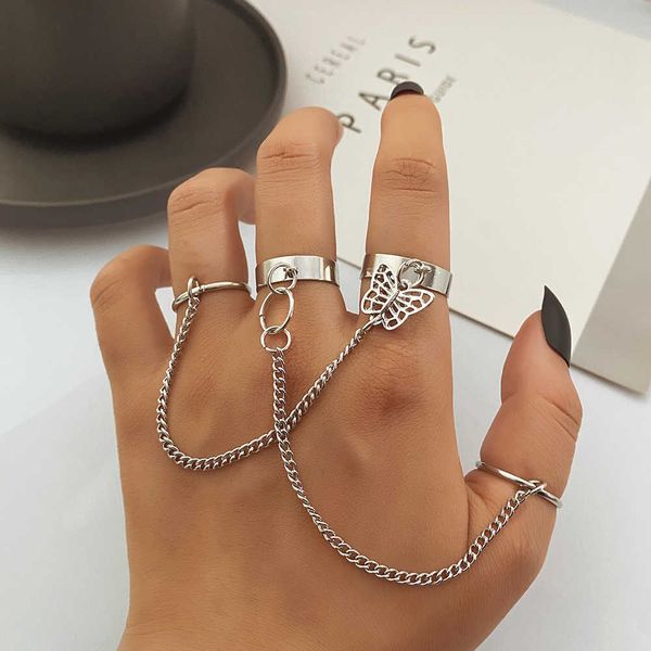 cluster rings kisswife punk cool hip hop chain multi-layer open finger set butterfly round for women party gift jewelry l221011, Golden;silver
cluster rings kisswife punk cool hip hop chain multi-layer open finger set butterfly round for women party gift jewelry l221011, Golden;silver