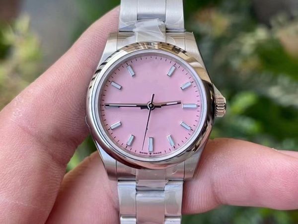 men's woman watch 31mm 41mm pink numeral face date automatic mechanical watch water resistant sapphire glass 2813 stainless steel watch, Slivery;brown
men's woman watch 31mm 41mm pink numeral face date automatic mechanical watch water resistant sapphire glass 2813 stainless steel watch, Slivery;brown