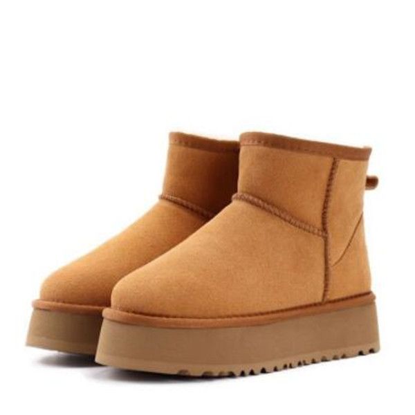 selling classic mini platform boots designer women men snow boots real leather thick bottom brown slip-on australia booties winter bottes us, Black
selling classic mini platform boots designer women men snow boots real leather thick bottom brown slip-on australia booties winter bottes us, Black