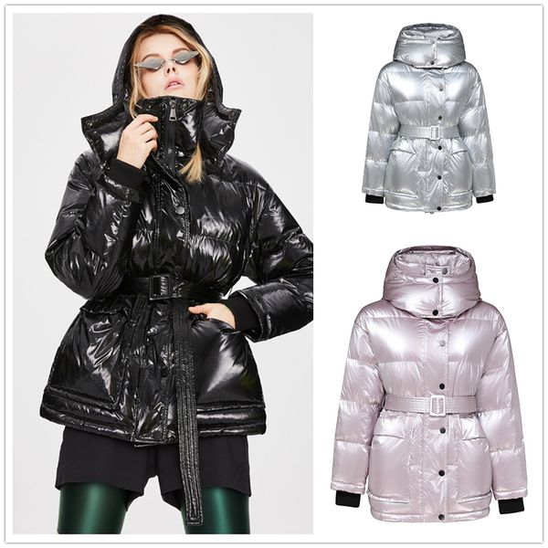 winter thick mid-length waist white duck down jacket womens laces are thin and warm coat, Black
winter thick mid-length waist white duck down jacket womens laces are thin and warm coat, Black