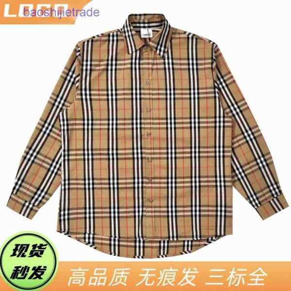 designer casual men shirts brand burbely online shop 2022 autumn new classic plaid shirt men's and women's fas, White;black
designer casual men shirts brand burbely online shop 2022 autumn new classic plaid shirt men's and women's fas, White;black