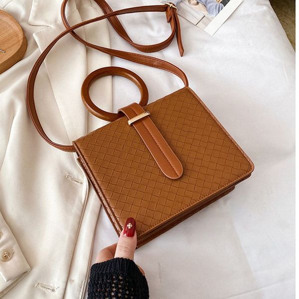 crossbody woven bag women small squar leather wooden handle flap shoulder messenger bags casual protable handbags brown
crossbody woven bag women small squar leather wooden handle flap shoulder messenger bags casual protable handbags brown