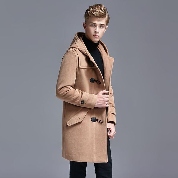 winter europe trend trench coat cashmere cow horn buckle woolen clothing with hood men thick wool overcoat fashion fleece outer garment, Tan;black
winter europe trend trench coat cashmere cow horn buckle woolen clothing with hood men thick wool overcoat fashion fleece outer garment, Tan;black