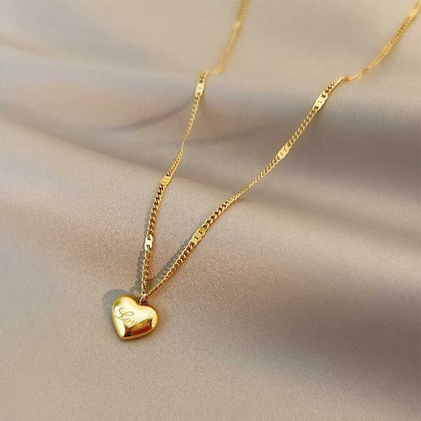 pendant necklaces 22022 new fashion gold color love heart necklaces for women vintage link clavicle chain choker necklace party girl gift je, Silver
pendant necklaces 22022 new fashion gold color love heart necklaces for women vintage link clavicle chain choker necklace party girl gift je, Silver