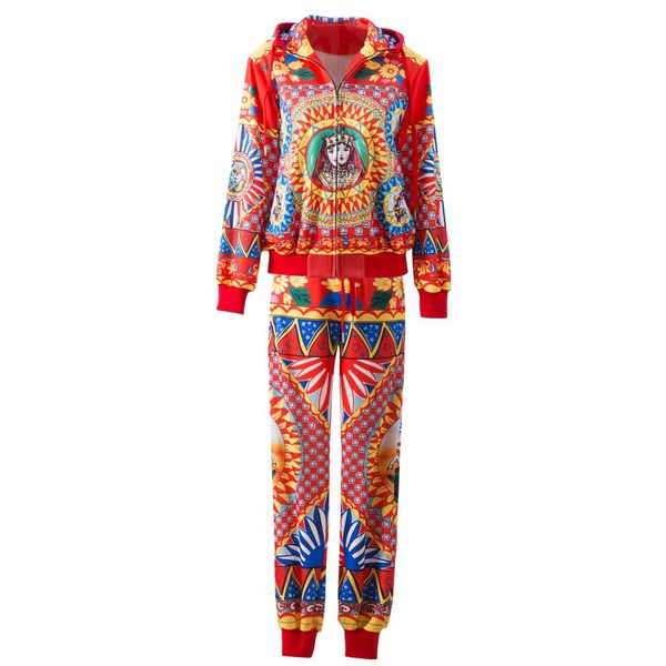 high-quality star with the same two piece pants printed hooded jacket and elastic-waist pants, White
high-quality star with the same two piece pants printed hooded jacket and elastic-waist pants, White