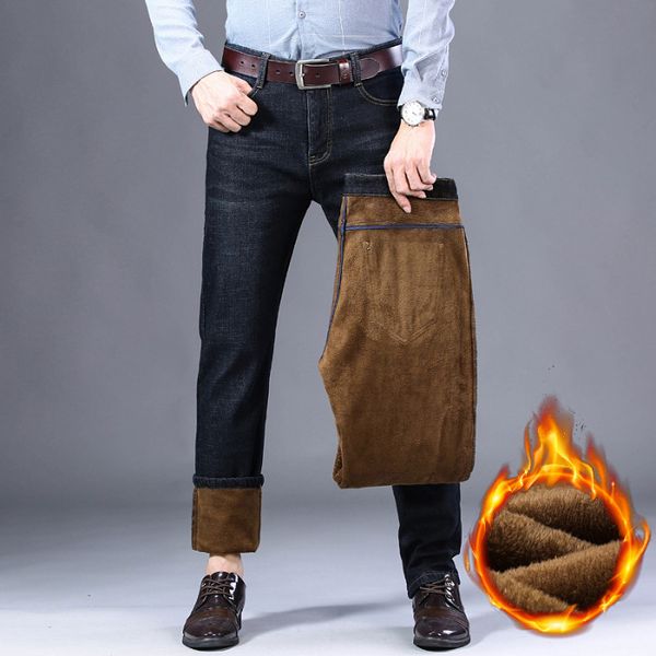 new casual jeans man winter jeans for mens with velvet and thick straight tube fashion stretch men trend thermal pants, Blue
new casual jeans man winter jeans for mens with velvet and thick straight tube fashion stretch men trend thermal pants, Blue