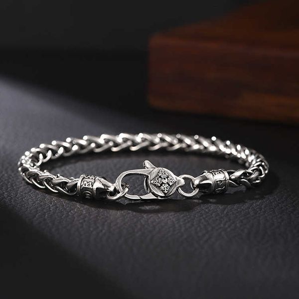 beaded strands hx guochao handmade keel bracelet men's tide retro six-character mantra personality wild to send boyfriend gifts jewelry, Black
beaded strands hx guochao handmade keel bracelet men's tide retro six-character mantra personality wild to send boyfriend gifts jewelry, Black