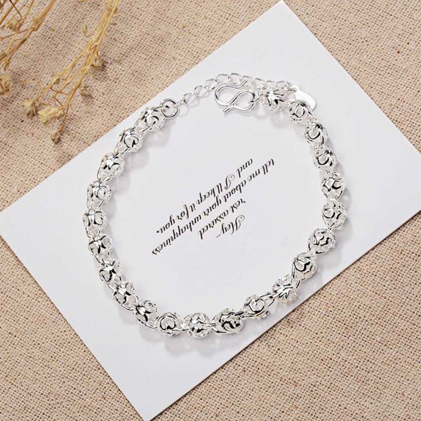 beaded strands fine pretty lovely hollow ball chain 925 sterling silver bracelet for women fashion wedding party couple gifts jewelry l22101, Black
beaded strands fine pretty lovely hollow ball chain 925 sterling silver bracelet for women fashion wedding party couple gifts jewelry l22101, Black