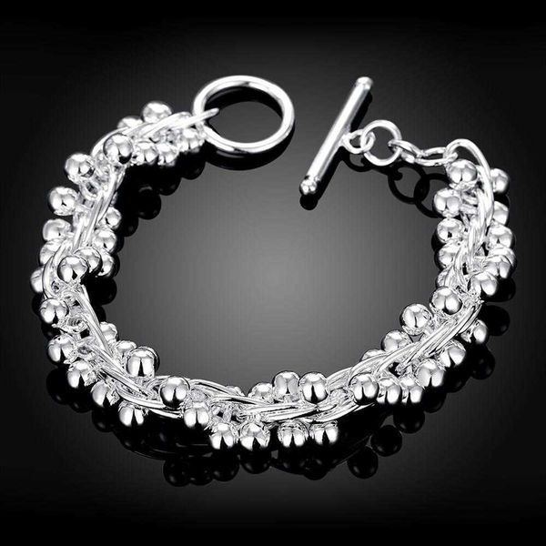beaded strands pretty 925 sterling silver solid beads chain bracelets for women creative trend wedding party christmas gift fashion jewelry, Black
beaded strands pretty 925 sterling silver solid beads chain bracelets for women creative trend wedding party christmas gift fashion jewelry, Black