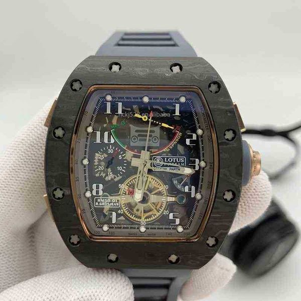 luxury mens mechanics watches richa wristwatch rm50-01 carbon fiber case skeleton dial visible movement mechanical sported watch
luxury mens mechanics watches richa wristwatch rm50-01 carbon fiber case skeleton dial visible movement mechanical sported watch