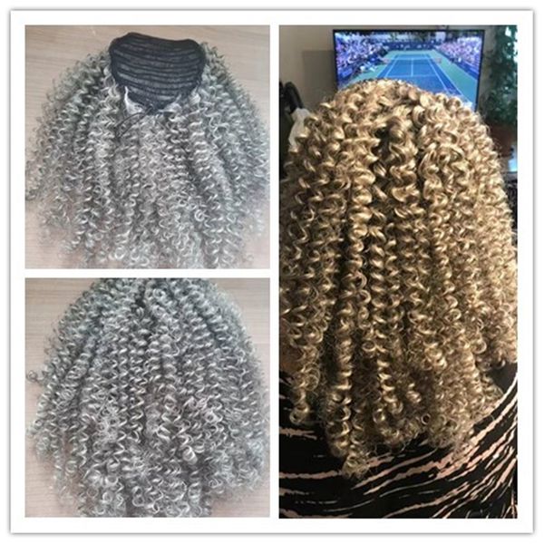 long high silver grey kinky ponytail extension afro gray pony tail hairpiece with drawstring ciip in fashion european 20inch 140g, Black
long high silver grey kinky ponytail extension afro gray pony tail hairpiece with drawstring ciip in fashion european 20inch 140g, Black
