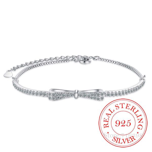 beaded strands 925 sterling silver crystal bowknot charm bracelet bangle for women wedding party jewelry l221012, Black
beaded strands 925 sterling silver crystal bowknot charm bracelet bangle for women wedding party jewelry l221012, Black