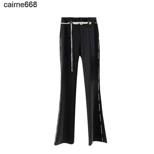 women's designer pants diamond inlaid mini slacks autumn black alexanders slim high waist draping pants wangs, Black;white
women's designer pants diamond inlaid mini slacks autumn black alexanders slim high waist draping pants wangs, Black;white