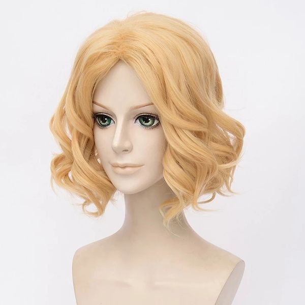 charming synthetic golden cos set medium long curly hair wig, Black
charming synthetic golden cos set medium long curly hair wig, Black