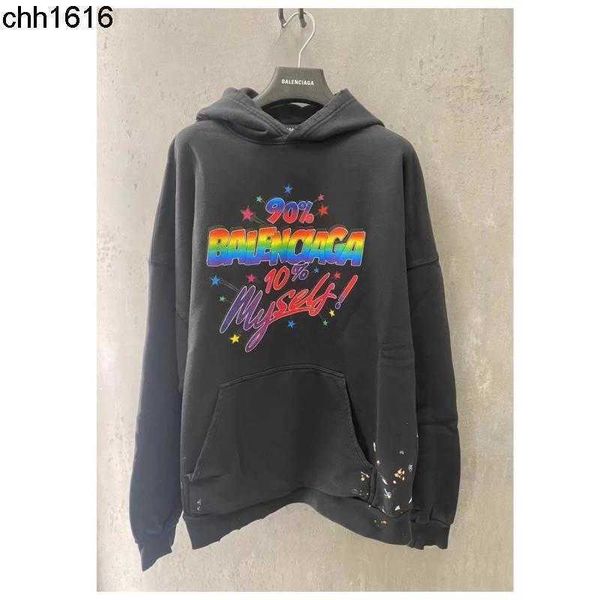 balencaigaess autumn and winter paris new men's popular letters colorful cracks washed and worn hoodie for men and women, Black
balencaigaess autumn and winter paris new men's popular letters colorful cracks washed and worn hoodie for men and women, Black