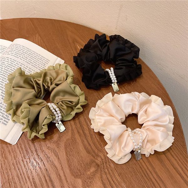satin face hair rubber bands french style lace solid color scrunchie luxury senior sense hair rope pearl chain decoration fashion jewelry br, Pink
satin face hair rubber bands french style lace solid color scrunchie luxury senior sense hair rope pearl chain decoration fashion jewelry br, Pink