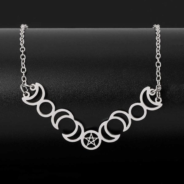 pendant necklaces stainless steel pentagram chain necklace pentagram sun moon pendant necklaces witchcraft statement jewelry gargantilla for, Silver
pendant necklaces stainless steel pentagram chain necklace pentagram sun moon pendant necklaces witchcraft statement jewelry gargantilla for, Silver