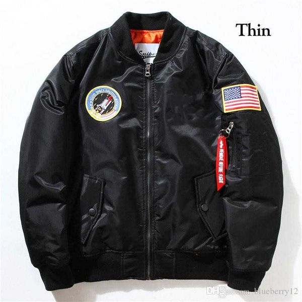 winter jacket pilot jacket coat thin or thick bomber men bomber jackets embroidery baseball coats m-xxl, Black;brown
winter jacket pilot jacket coat thin or thick bomber men bomber jackets embroidery baseball coats m-xxl, Black;brown