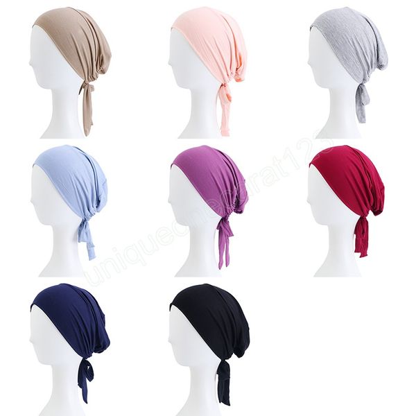 fashion pre-tie style cotton turban cap with elastic muslim hijab cancer chemo cap women night sleep hat hair accessories, Blue;gray
fashion pre-tie style cotton turban cap with elastic muslim hijab cancer chemo cap women night sleep hat hair accessories, Blue;gray