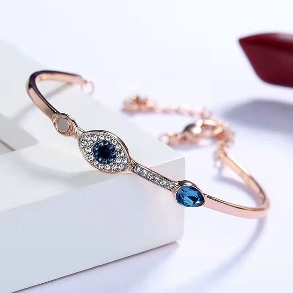 bangle bracelet designed jewerly rose gold devil's eye necklace female collarbone chain blue eye pendant gift, Black
bangle bracelet designed jewerly rose gold devil's eye necklace female collarbone chain blue eye pendant gift, Black