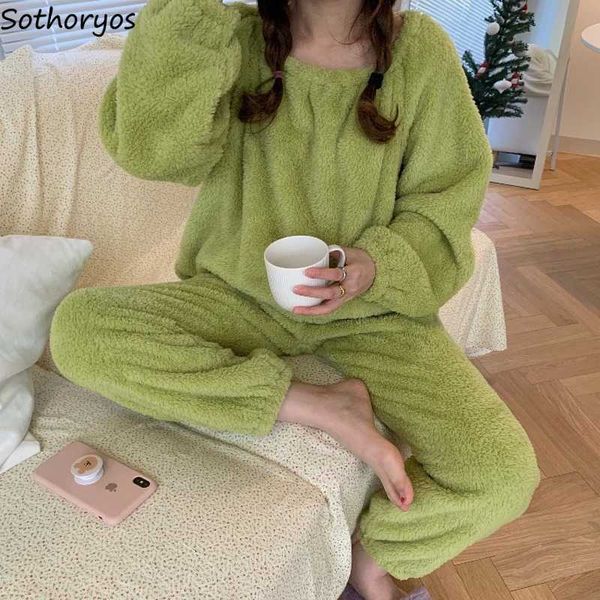 women's sleep lounge ins popular long sleeve pajama sets women basic solid coral velvet thick sleepwear tender cute fuzzy thermal night
women's sleep lounge ins popular long sleeve pajama sets women basic solid coral velvet thick sleepwear tender cute fuzzy thermal night