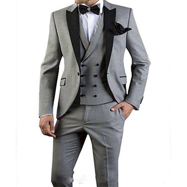 new design groom tuxedos one button grey peak lapel groomsmen man suit mens suits jacket and pants with vest costume homme, Black;gray
new design groom tuxedos one button grey peak lapel groomsmen man suit mens suits jacket and pants with vest costume homme, Black;gray