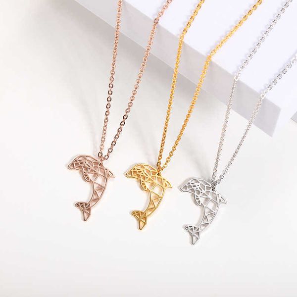 pendant necklaces cute origami dolphin necklaces for women girl ocean jewelry stainless steel wild marine life pendant necklace collier femm, Silver
pendant necklaces cute origami dolphin necklaces for women girl ocean jewelry stainless steel wild marine life pendant necklace collier femm, Silver