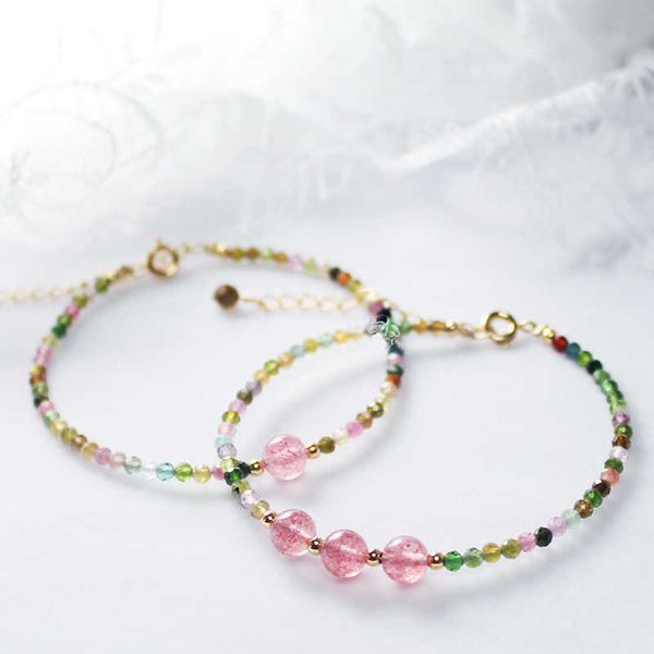beaded strands natural tourmaline strawberry crystal beads bracelet thin 14k gold filled strand bracelets for women fashion jewelry ybr259 l, Black
beaded strands natural tourmaline strawberry crystal beads bracelet thin 14k gold filled strand bracelets for women fashion jewelry ybr259 l, Black