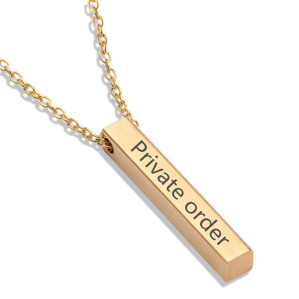 pendant necklaces four sides engraving personalized square bar custom name necklace stainless steel pendant necklace women/men gift l221011, Silver
pendant necklaces four sides engraving personalized square bar custom name necklace stainless steel pendant necklace women/men gift l221011, Silver