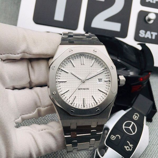 42mm mens watch automatic with sapphire wristwatches stainess steel strap octagonal bezel luxury watches carries a custom version of the cal, Slivery;brown
42mm mens watch automatic with sapphire wristwatches stainess steel strap octagonal bezel luxury watches carries a custom version of the cal, Slivery;brown