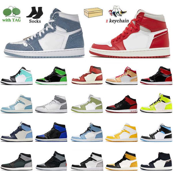 2022 new fashion high og 1 denim jumpman 1s basketball shoes retro j1 newstalgia chenille patent bred obsidian unc offs mens trainers catcus, Black
2022 new fashion high og 1 denim jumpman 1s basketball shoes retro j1 newstalgia chenille patent bred obsidian unc offs mens trainers catcus, Black