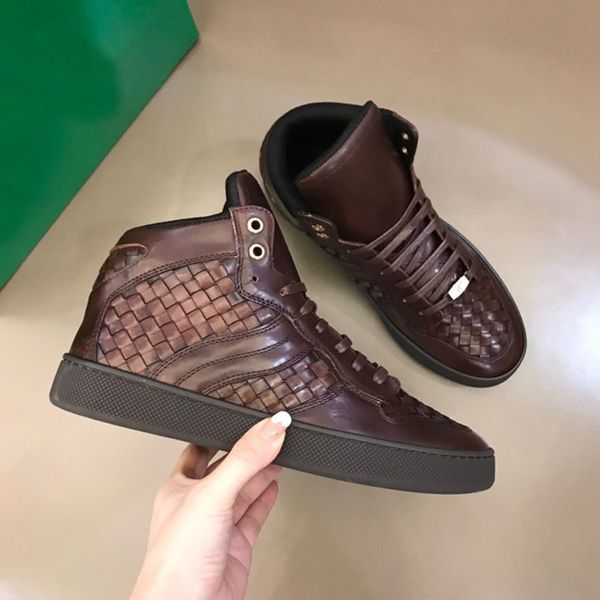 high intreciato woven sports shoes suede and leather lace up men's casual skateboard walking outdoor comfortable shoes eu38-46
high intreciato woven sports shoes suede and leather lace up men's casual skateboard walking outdoor comfortable shoes eu38-46