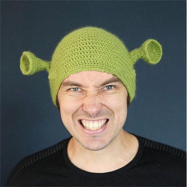 balaclava monster shrek hat wool winter knitted hats green party funny beanie skullies cap for women men pure handmade gc1719, Blue;gray
balaclava monster shrek hat wool winter knitted hats green party funny beanie skullies cap for women men pure handmade gc1719, Blue;gray