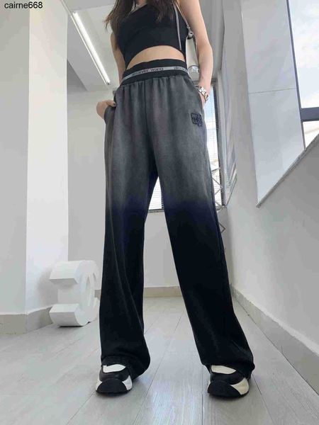 women's designer pants autumn new fashion washed gradual color elastic waist loose versatile alexanders wide leg casual pants wangs, Black;white
women's designer pants autumn new fashion washed gradual color elastic waist loose versatile alexanders wide leg casual pants wangs, Black;white