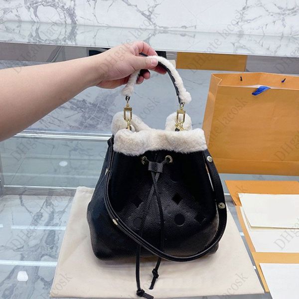 bucket bag lambs wool womens embossed handbags crossbody shoulder bags soft fur winter totes classic drawstring
bucket bag lambs wool womens embossed handbags crossbody shoulder bags soft fur winter totes classic drawstring