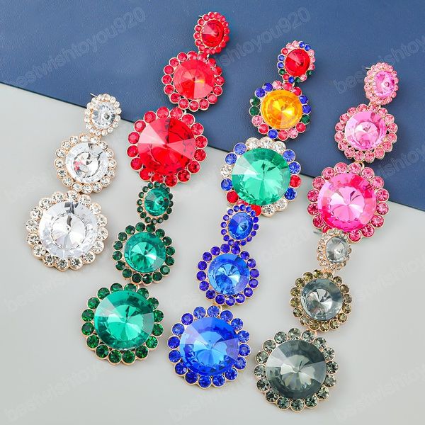 luxury blue rhinestone dangle earrings statement long pendant round earrings for women party jewelry accessories gift, Silver
luxury blue rhinestone dangle earrings statement long pendant round earrings for women party jewelry accessories gift, Silver