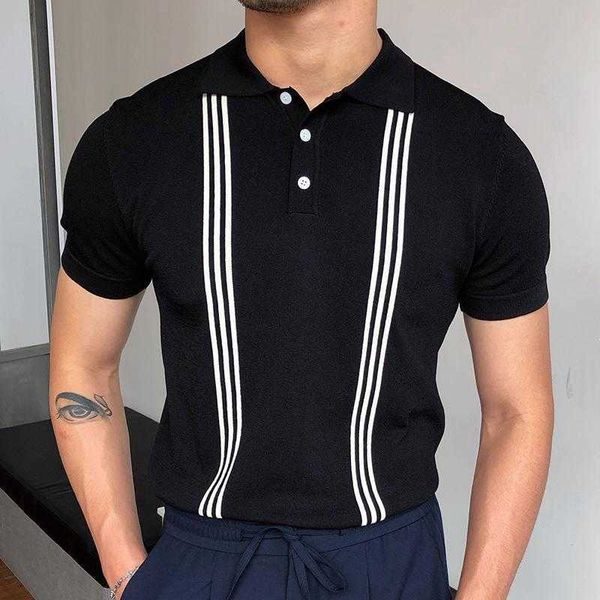 men's polos men casual streetwear fashion striped short sleeve shirts summer slim turn-down collar buttons design shirt, White;black
men's polos men casual streetwear fashion striped short sleeve shirts summer slim turn-down collar buttons design shirt, White;black