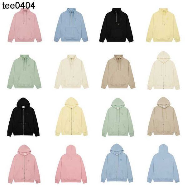 hoodie amis fashion brand autumn winter macaron love embroidery zipper sweatshirt men women's same style couple cardigan, Black
hoodie amis fashion brand autumn winter macaron love embroidery zipper sweatshirt men women's same style couple cardigan, Black
