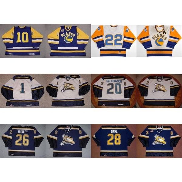 nik1 custom whl saskatoon blades 20 derek halldorson 26 adam huxley 28 john dahl 10 nobr 22 kelly chase ice hockey jerseys goalit cut, Black
nik1 custom whl saskatoon blades 20 derek halldorson 26 adam huxley 28 john dahl 10 nobr 22 kelly chase ice hockey jerseys goalit cut, Black