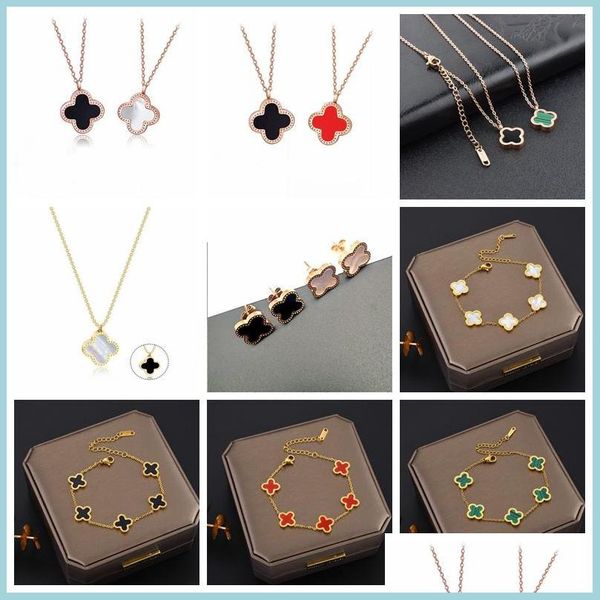 pendant necklaces luxury colorf four leaf clover pendant necklace stainless steel charm bracelet earring drop delivery 2022 jewelry dhmzn, Silver
pendant necklaces luxury colorf four leaf clover pendant necklace stainless steel charm bracelet earring drop delivery 2022 jewelry dhmzn, Silver